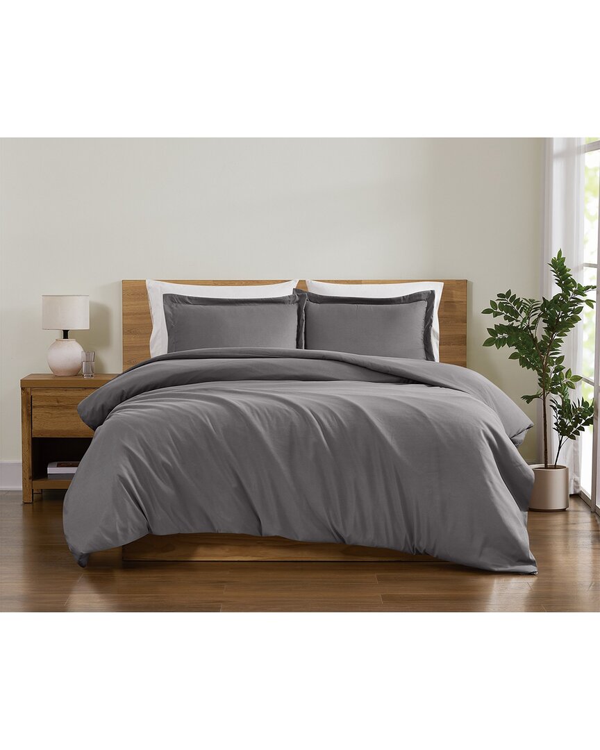 Truly Soft Everyday Duvet Set In Gray