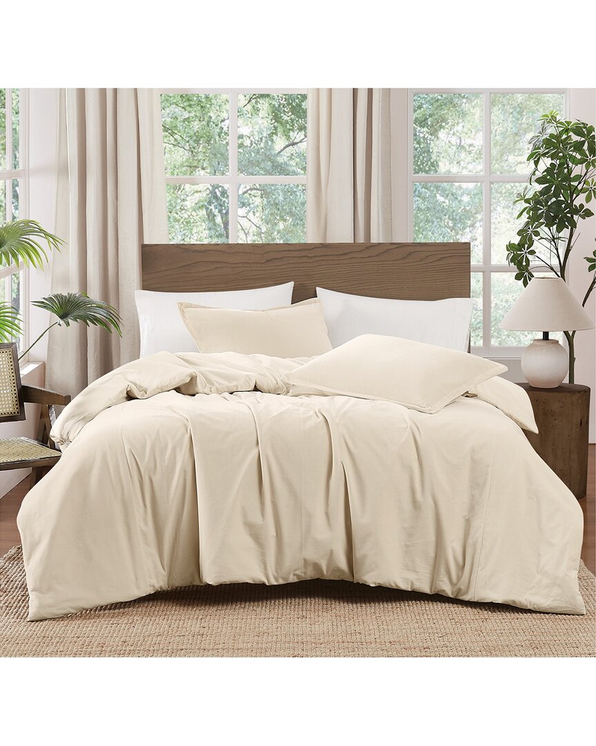 Brooklyn Loom Matte Cotton Velvet Comforter Set