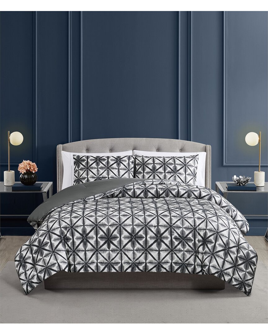 Vince Camuto Classic Shibori Duvet Cover Set In Multi