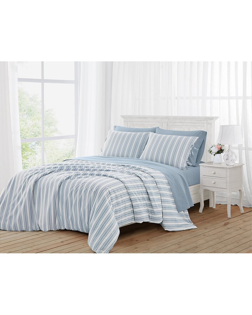 Farmhouse The By Rachel Ashwell Wide Ticking Stripe Comforter Set In Blue