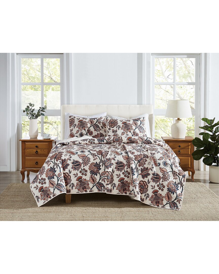 Cannon Chloe Jacobean Duvet Cover Set In Brown