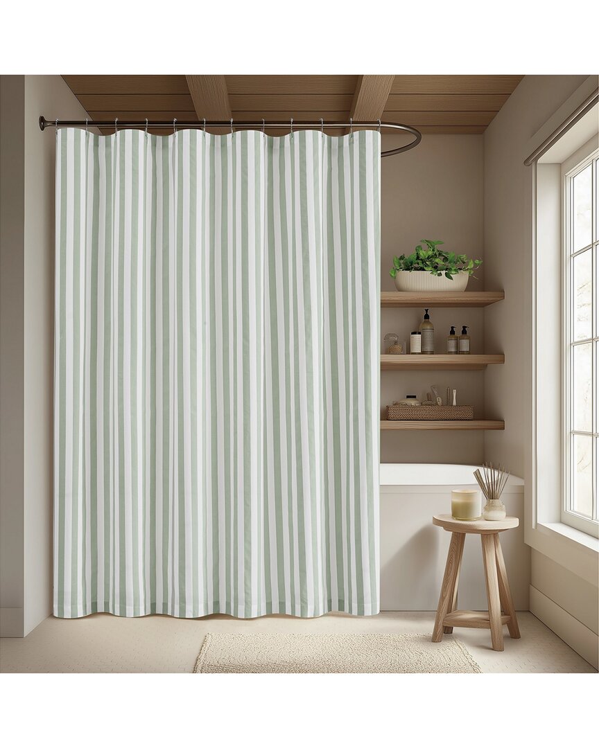 Brooklyn Loom Levi Stripe Shower Curtain In Multi