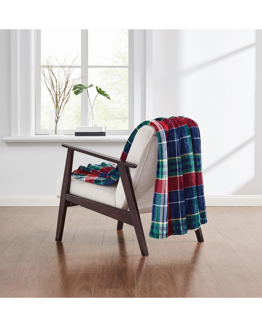 Truly Soft Cuddle Warmth Ivan Plaid Throw In Multi