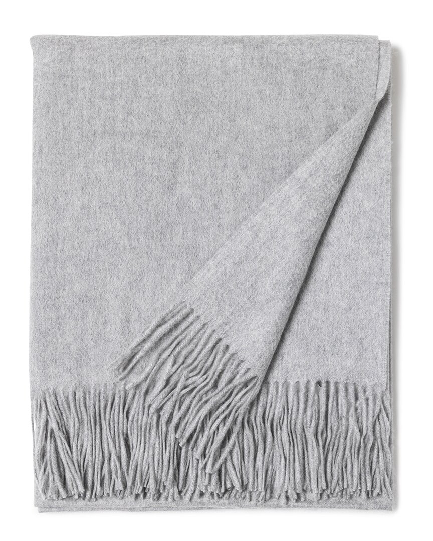 Sofia Cashmere Sofiacashmere Woven Cashmere Fringed Throw In Gray