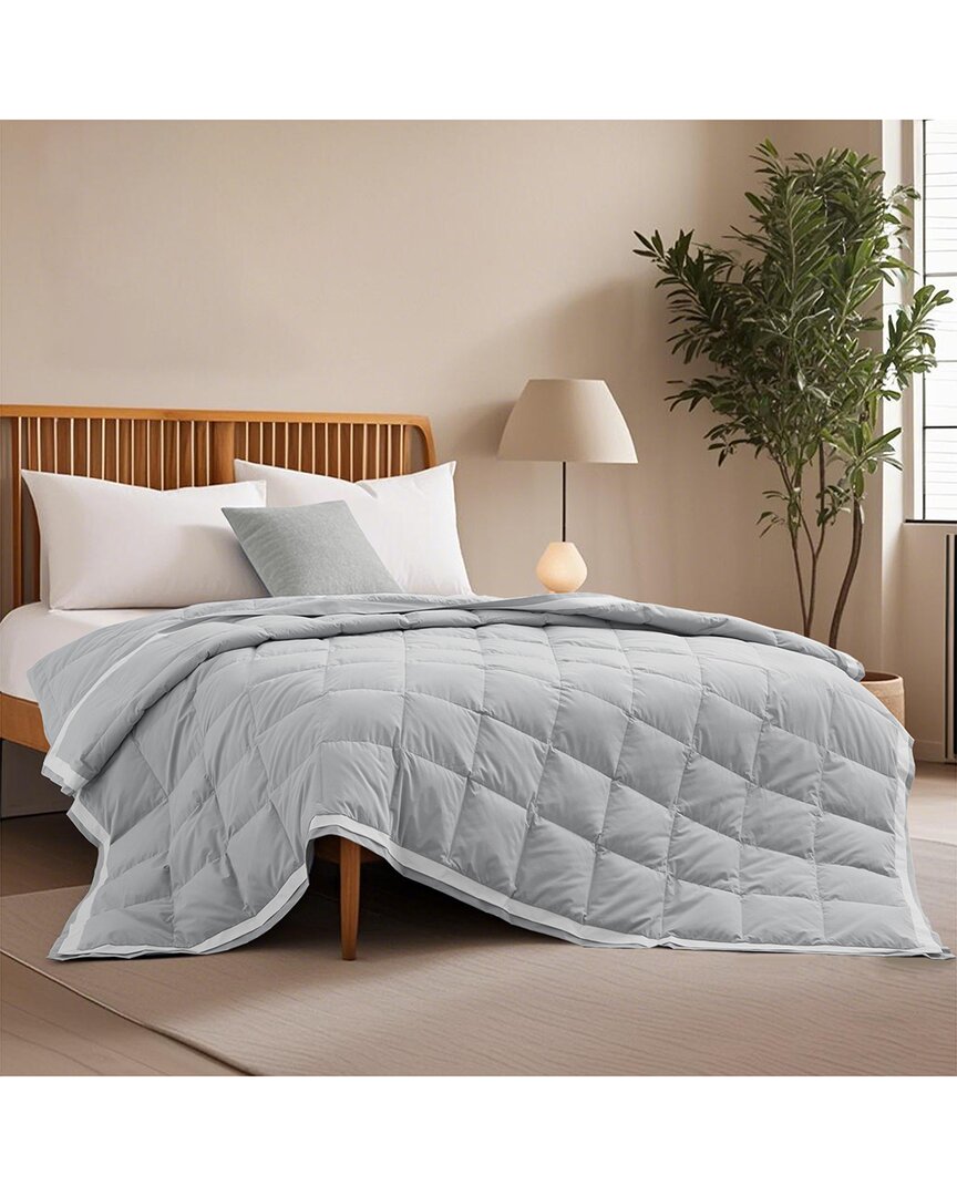Unikome Lightweight Cooling Down Bed Blanket For Hot Sleepers In Gray