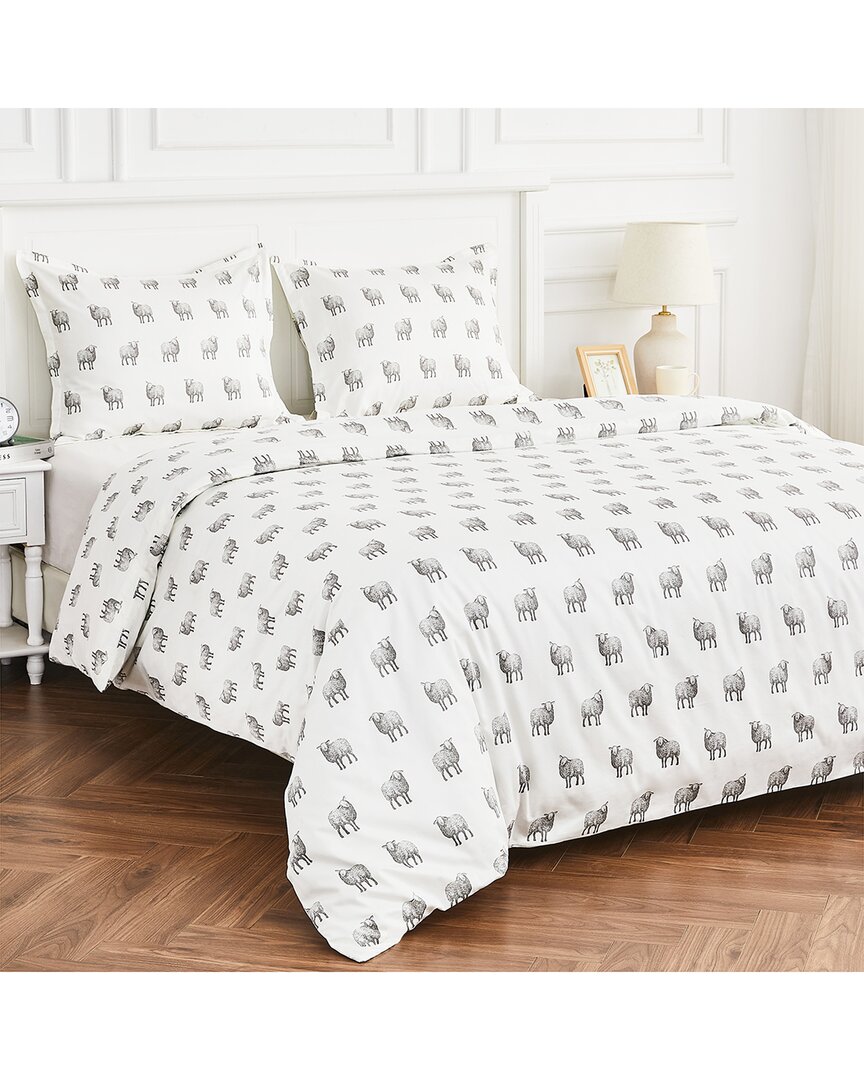 Melange Mélange Home 400 Thread Count Sheep Duvet Set In Multi