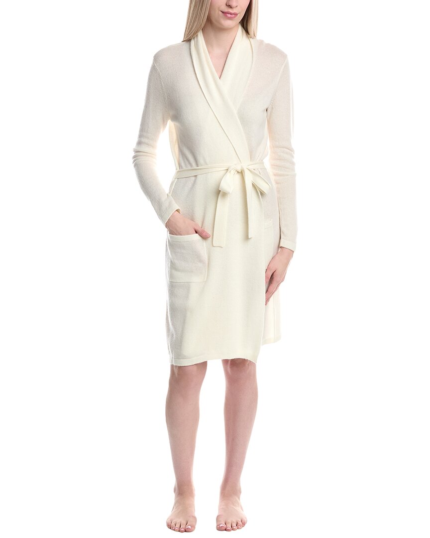 Sofia Cashmere Sofiacashmere Classic Cashmere & Wool-blend Jersey Robe In Sand