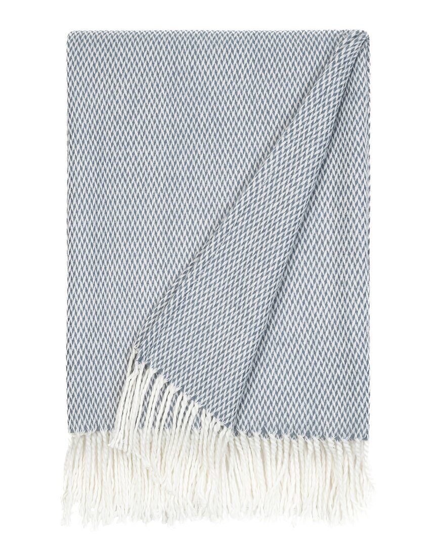 Home Collection Herringbone Throw Blanket In Blue