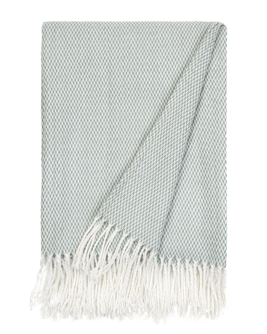 Home Collection Herringbone Throw Blanket In Green