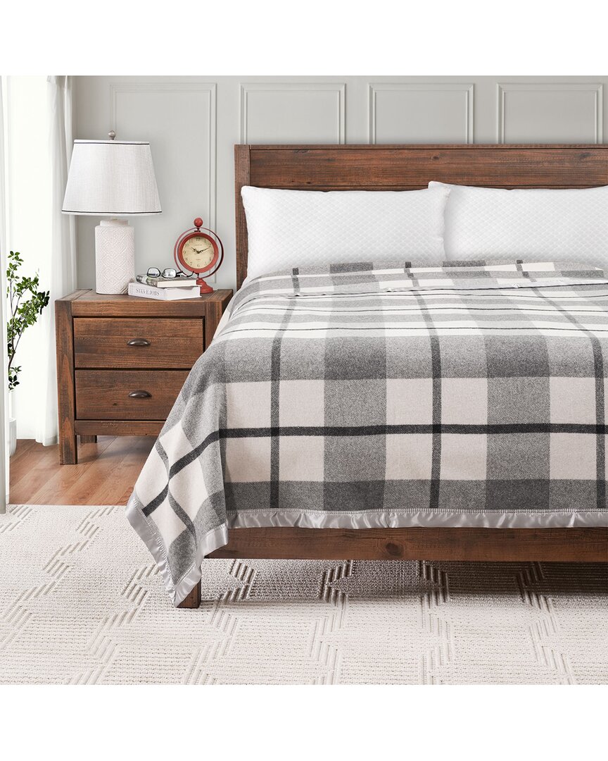 Jackaroo Essential Australian Merino Wool Throw Blanket In Gray