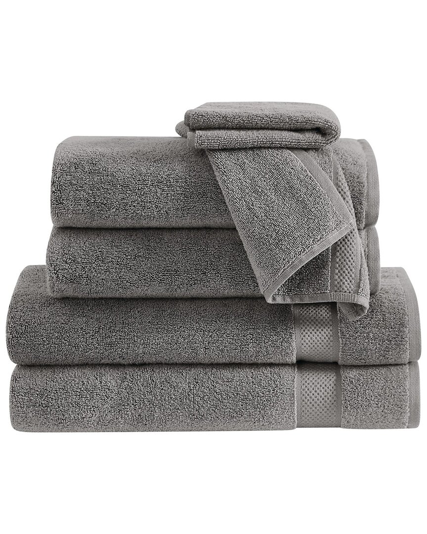 Vince Camuto Classic Solid 6pc Towel Set In Gray