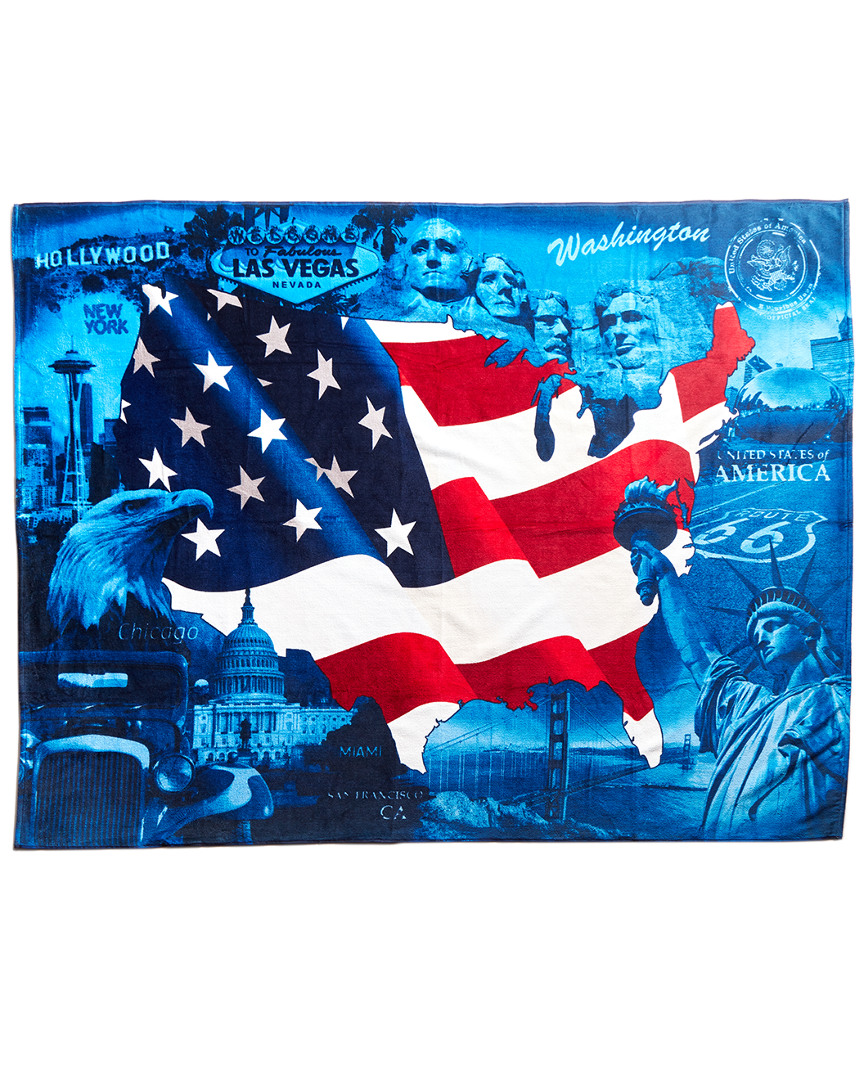 Dohler America The Beautiful Beach Towel For Two In Multi