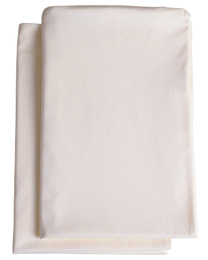 Sleep & Beyond Organic Cotton Waterproof Pillow Encasement Pair In Ivory