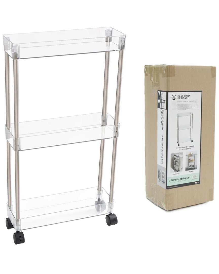J&v Textiles Acrylic 3-tier Cart - Slim