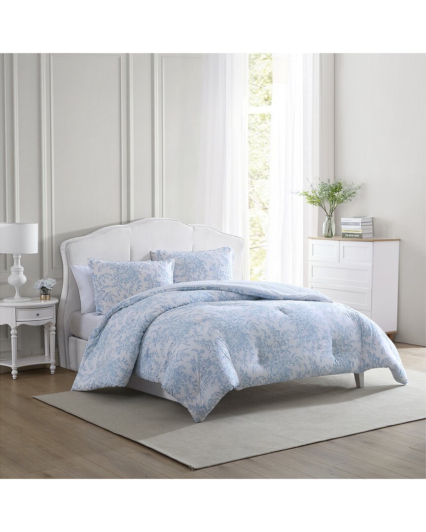 Shop Laura Ashley Bedford Comforter Bedding Set In Blue