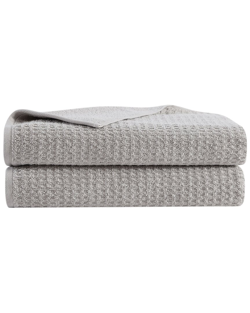 Tommy Bahama Set Of 2 Northern Pacific Terry Bath Towels In Grey