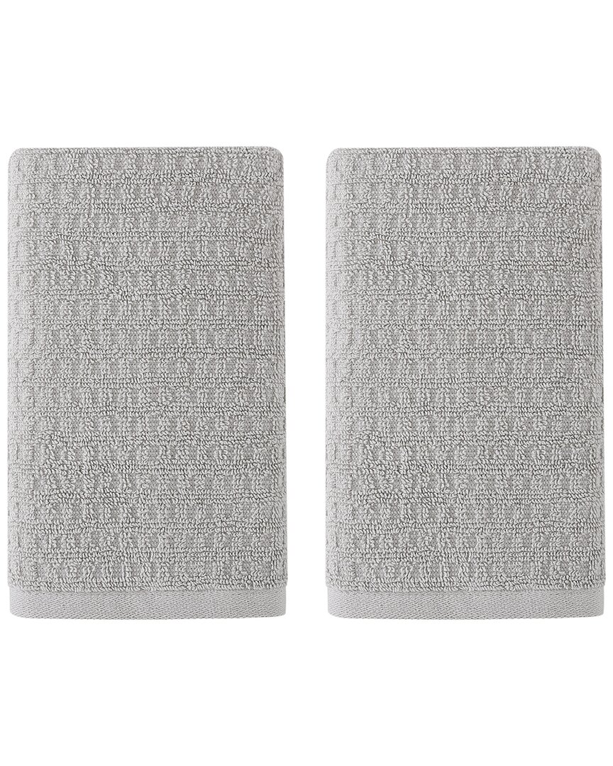 Tommy Bahama Set Of 2 Northern Pacific Terry Hand Towels In Grey