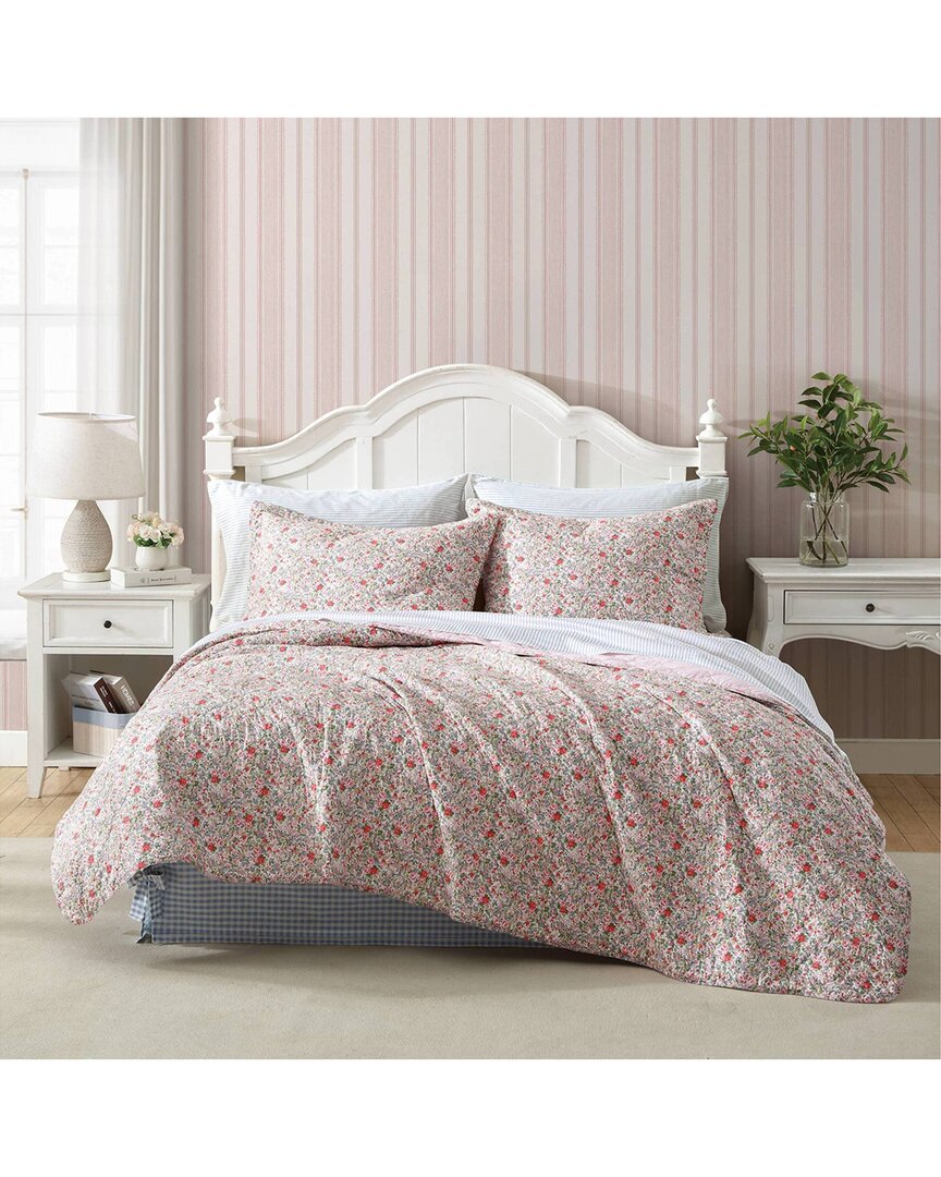 Shop Laura Ashley Rowena Quilt In Pink