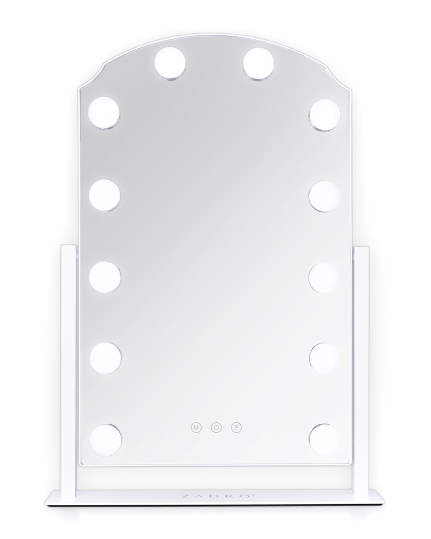 Zadro Scalloped Edge Hollywood Led Vanity Mirror In White