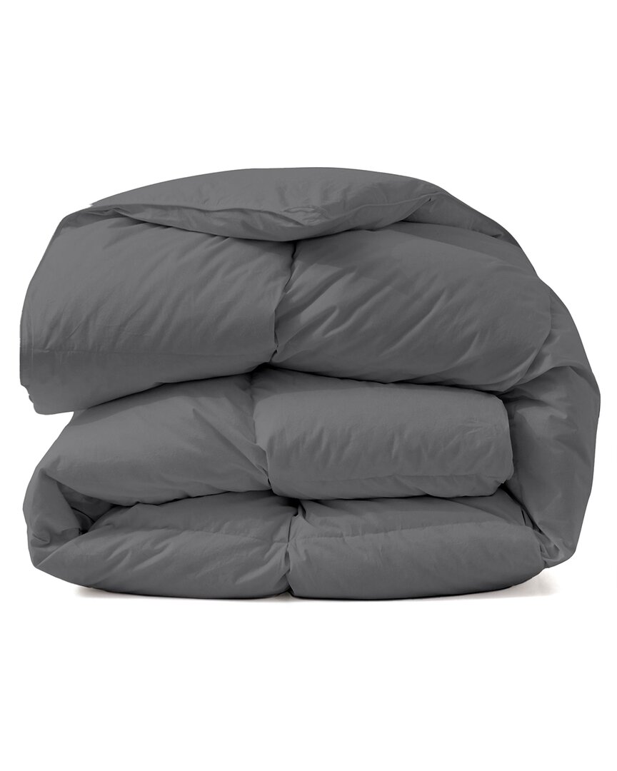 Shop Unikome All-seasons Pleated Down Comforter In Gray
