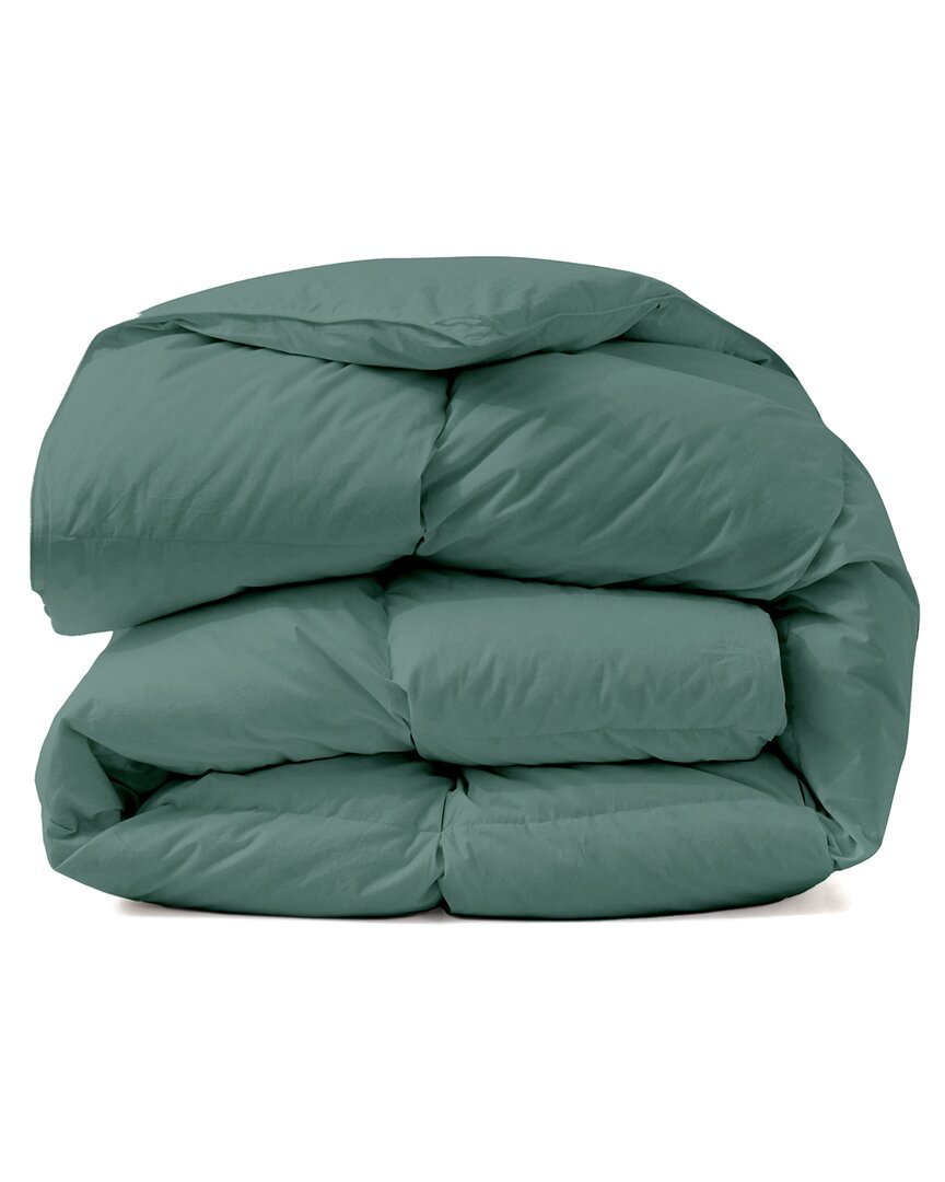 Shop Unikome All-seasons Pleated Down Comforter In Green