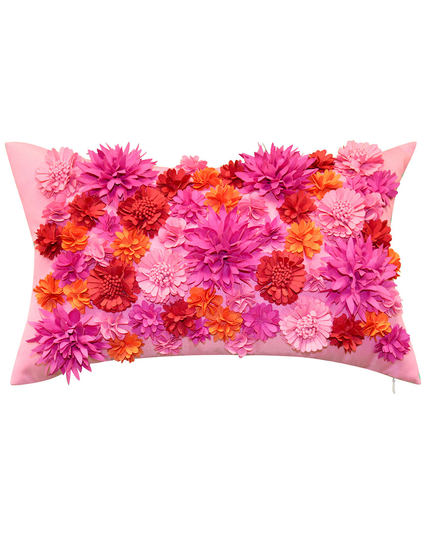 Edie Home Floral Bouquet Indoor/outdoor Decorative Pillow In Multi