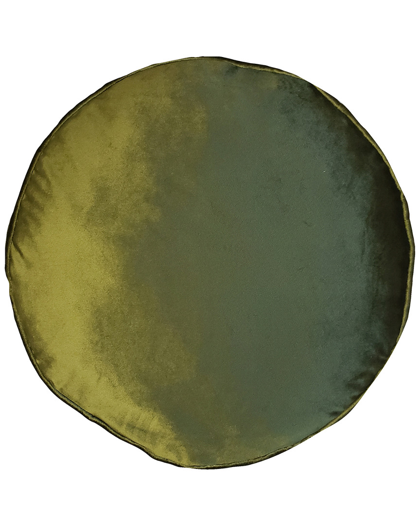 Shop Edie Home Panne Velvet Round Decorative Pillow In Multi