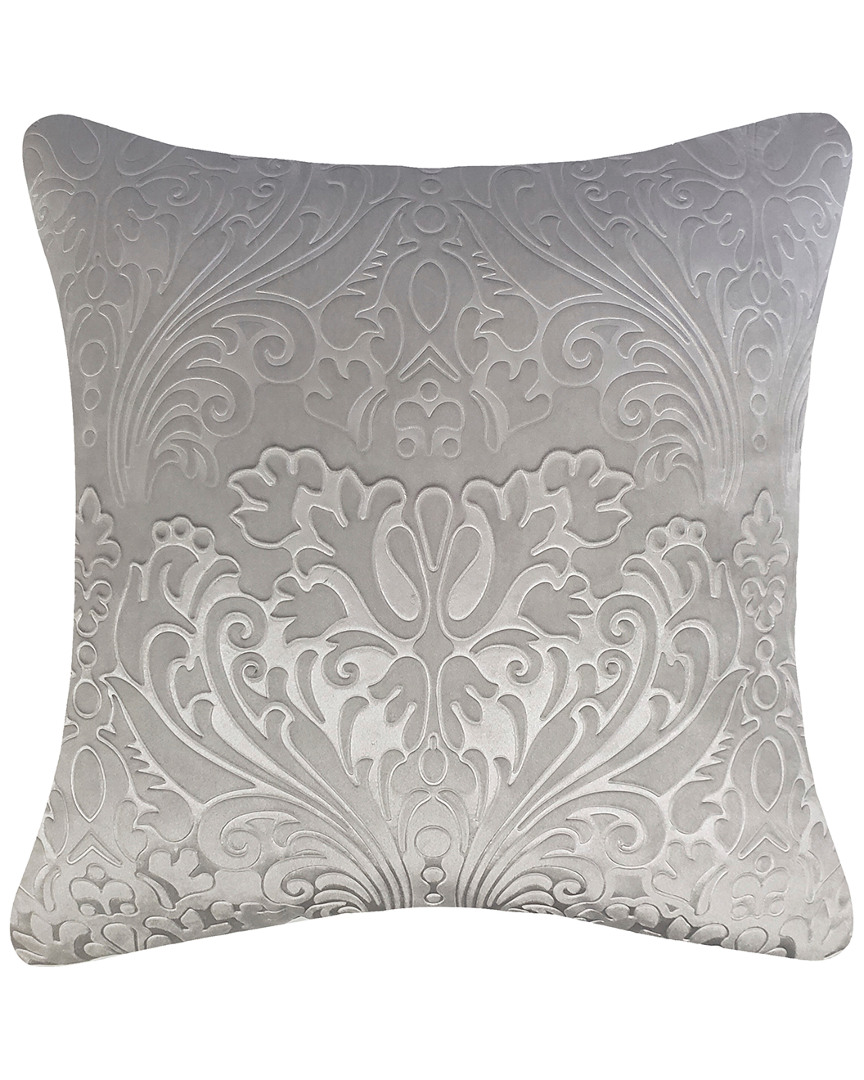 Edie Home Embossed Panne Velvet Decorative Pillow In Multi
