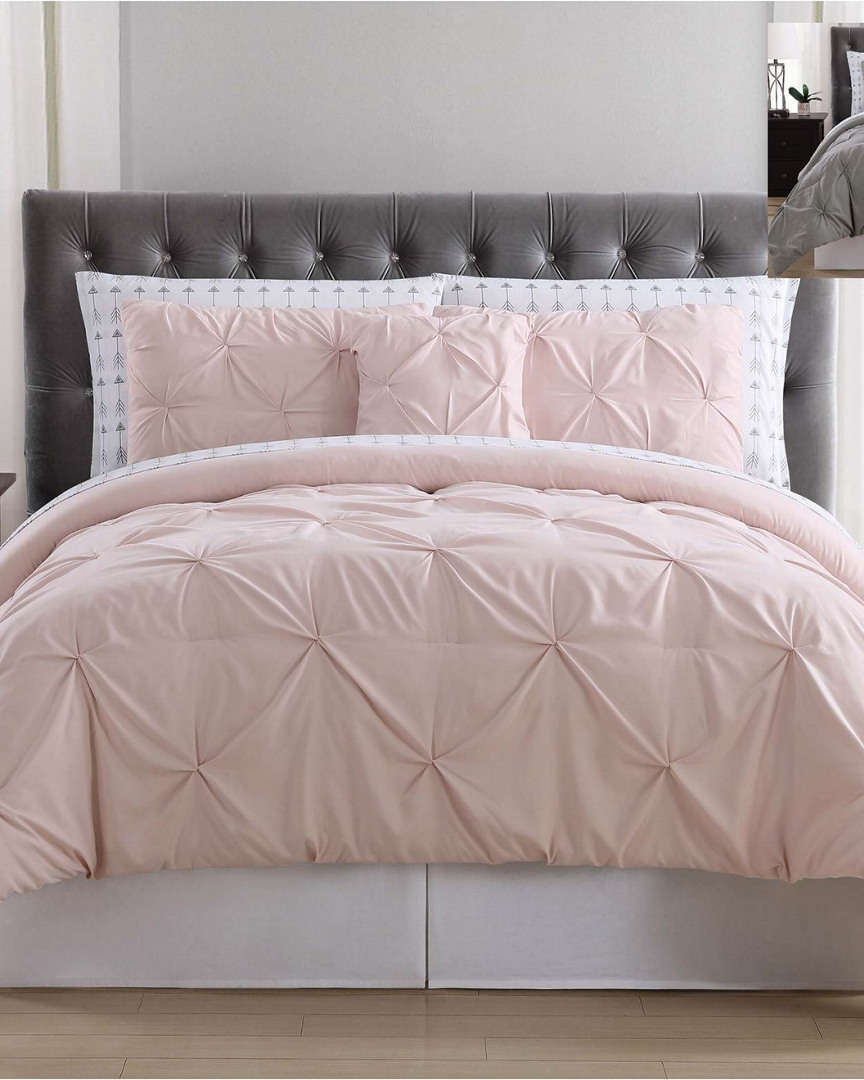 Shop Truly Soft Arrow Pleated Bed In A Bag In Blush