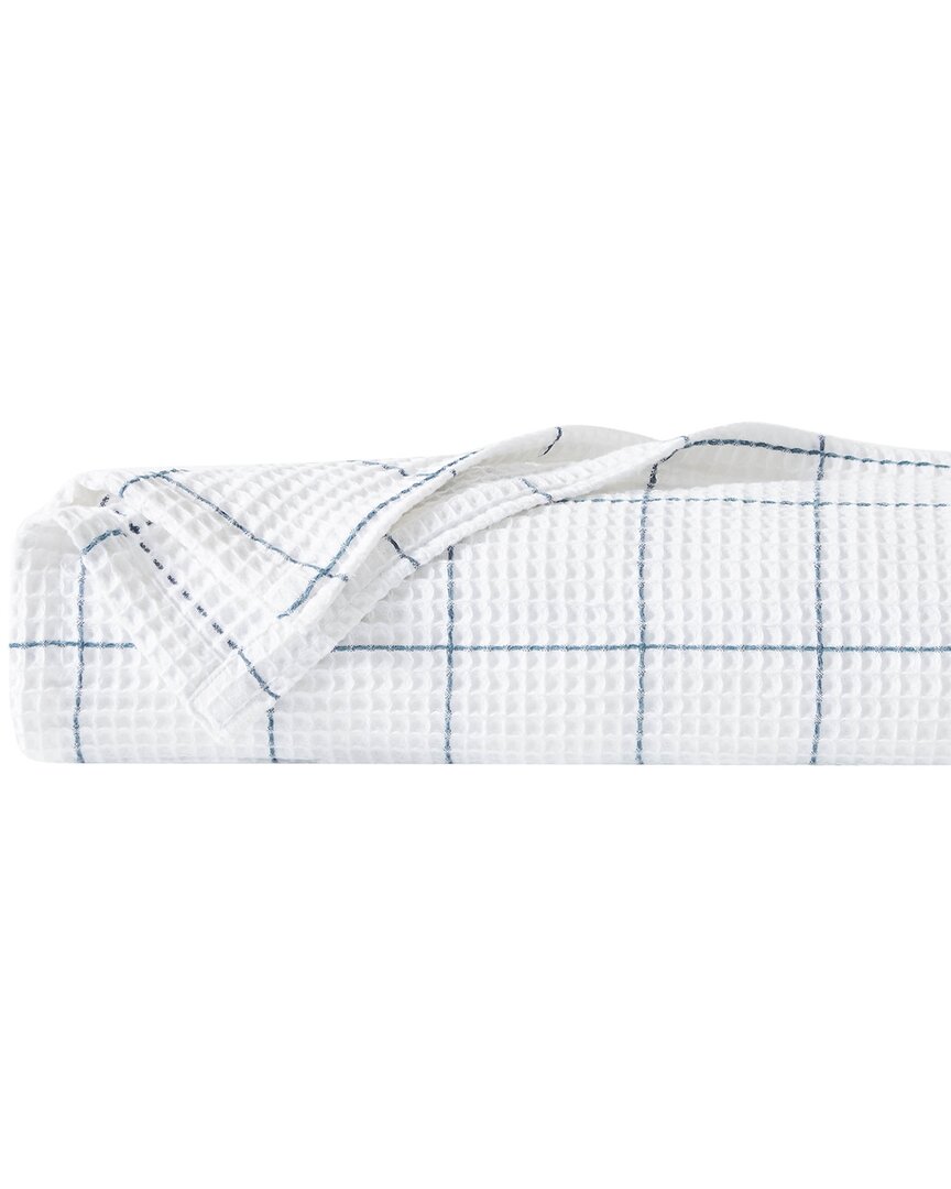Southshore Fine Linens Check Cotton Waffle Blanket In White