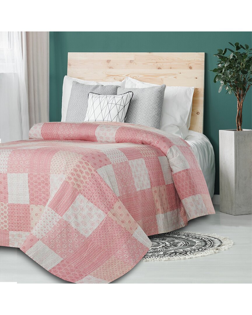 Shop Lr Home Chloe Stunning Rose-colored Coverlet In Pink