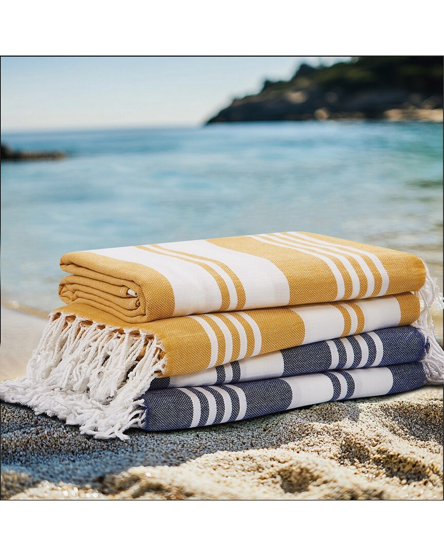 Oceanfront Resort Salty Stripe 4-pack Sand-free Beach Towels