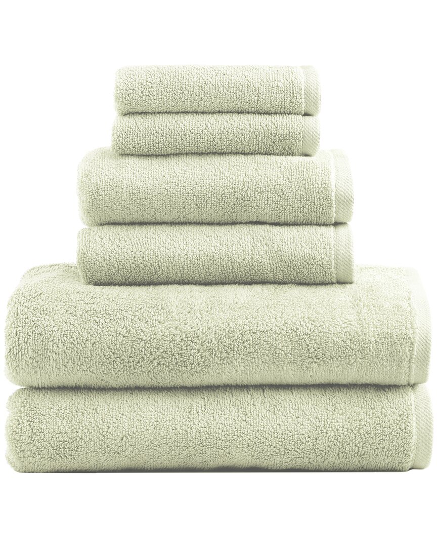 Comfort & Care Ultrasoft Zero Twist 6pc Towel Set In Green
