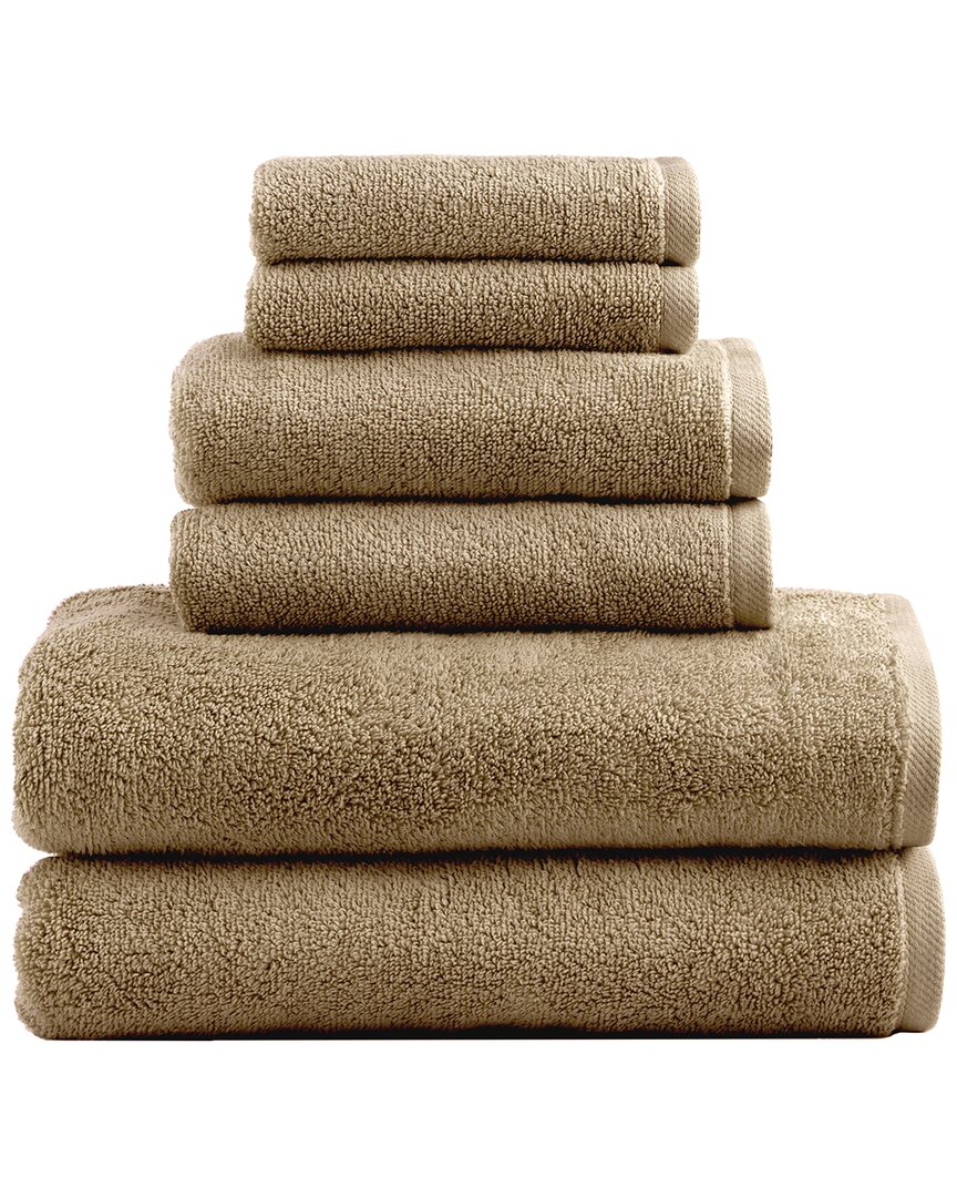 Comfort & Care Ultrasoft Zero Twist 6pc Towel Set In Brown