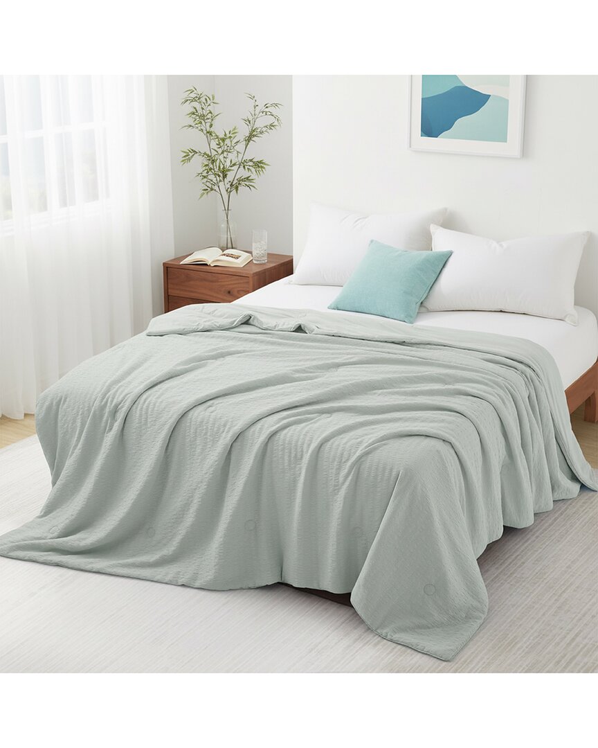 Unikome Lightweight Cooling Reversible Seersucker Bed Blanket