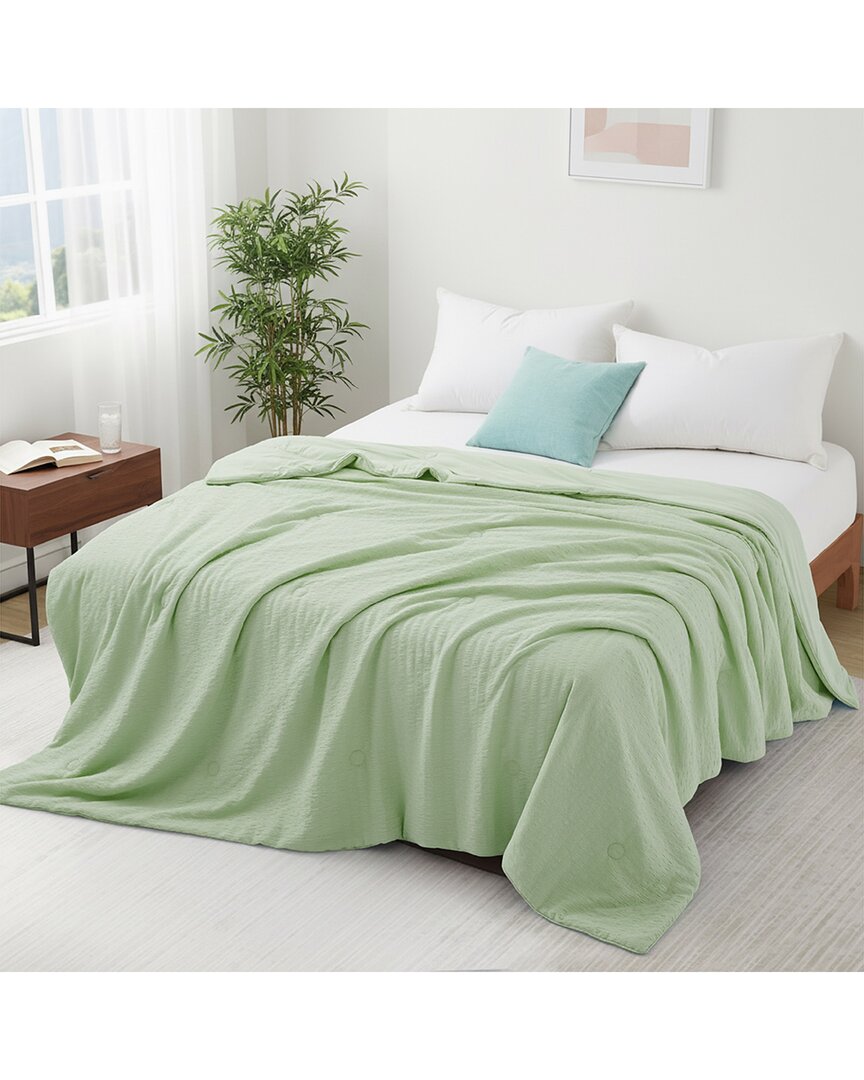 Unikome Lightweight Cooling Reversible Seersucker Bed Blanket