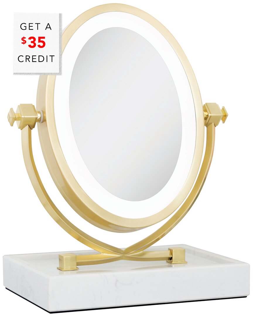 Shop Zadro Brooklyn Vanity Mirror With $35 Credit In Gold