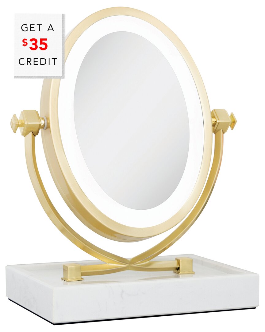 Shop Zadro Brooklyn Vanity Mirror With $35 Credit In Gold