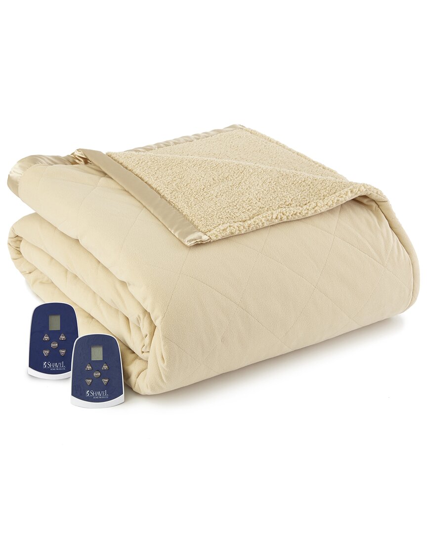 Shop Shavel Home Products Micro Flannel Reverse To Sherpa Electric Blanket