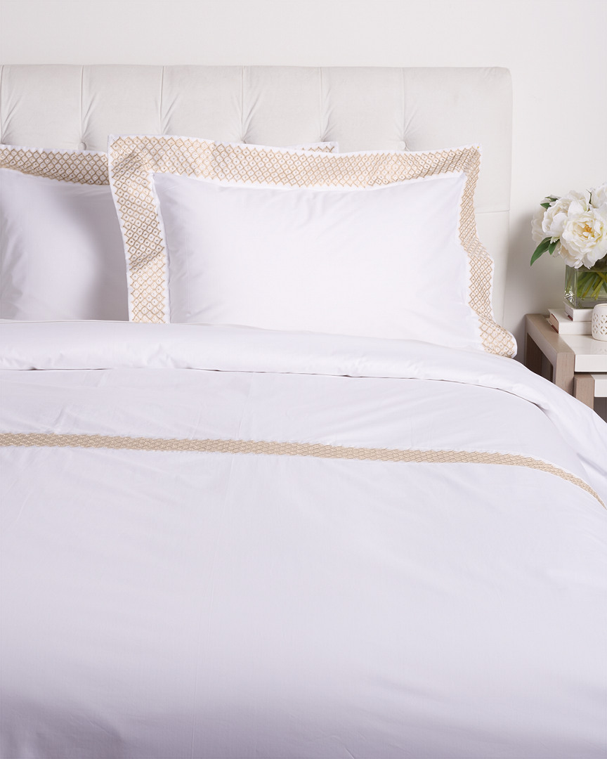 Maurizio Italy Drops Duvet Set In White