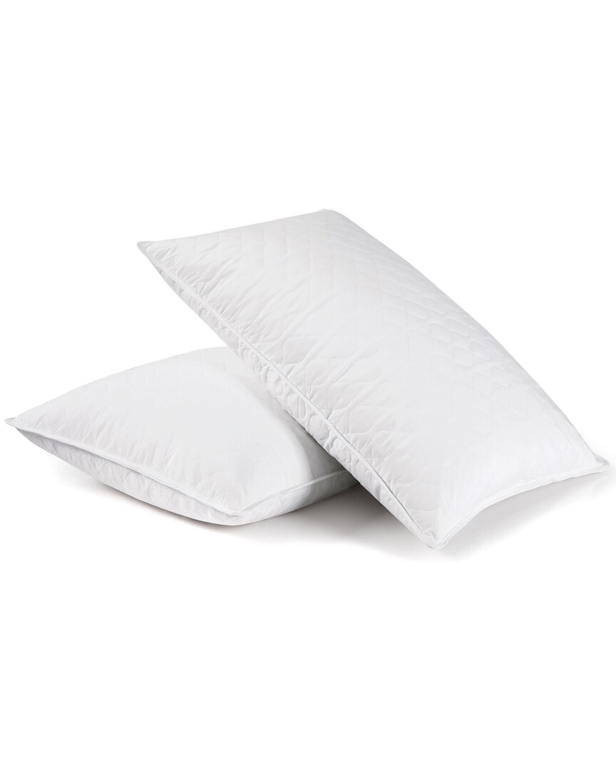 Unikome Set Of 2 Quilted Feather Pillows With Covers