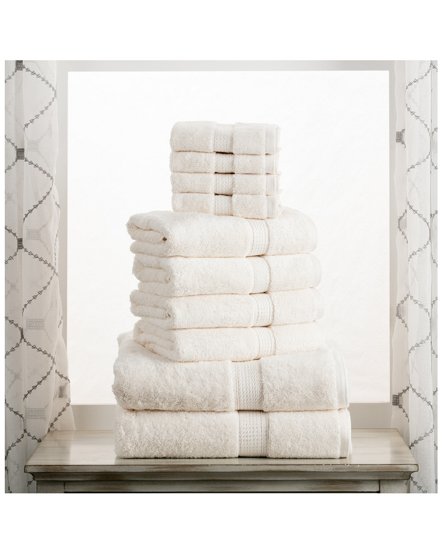 Superior Highly Absorbent 10pc Ultra Plush Towel Set In Cream