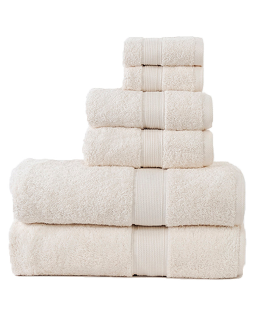 Superior Solid Organic 6pc Breathable Fast Drying Organic Cotton Towel Set