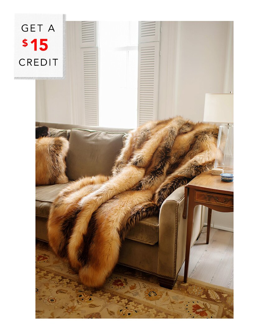 Shop Donna Salyers Fabulous-furs Donna Salyers' Fabulous-furs Faux Fur Throw With $15 Credit