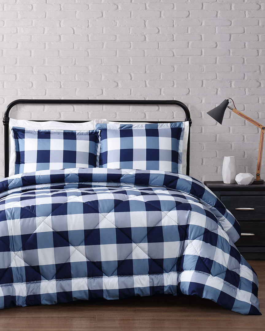 Truly Soft Everyday Buffalo Plaid Navy Comforter Set
