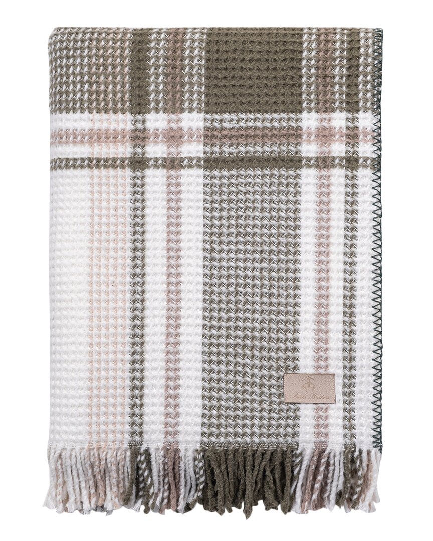 Brooks Brothers Greenly Luxury Cotton Throw