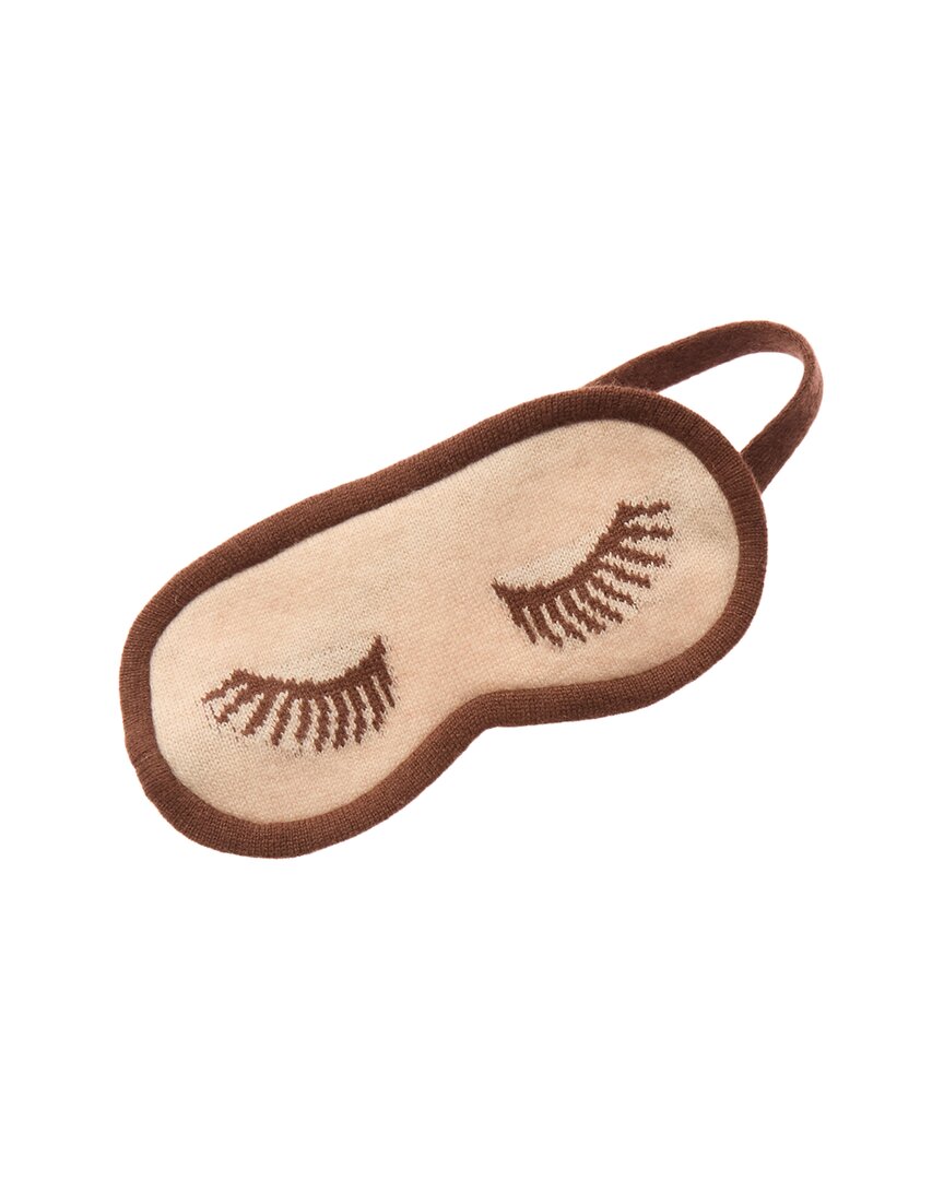 Sofia Cashmere Sofiacashmere Cashmere Expression Eye Mask In Brown