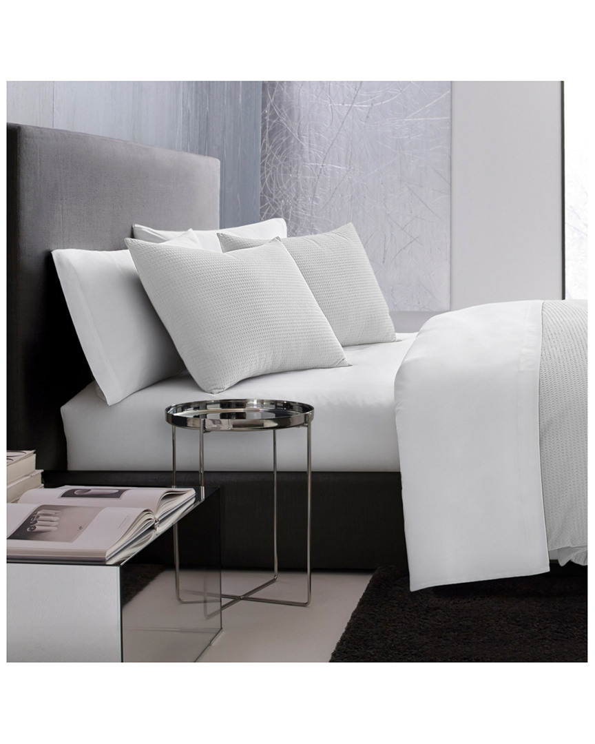 Vera Wang Dnu Dupe  Waffle Pique Grey Comforter/sham Set