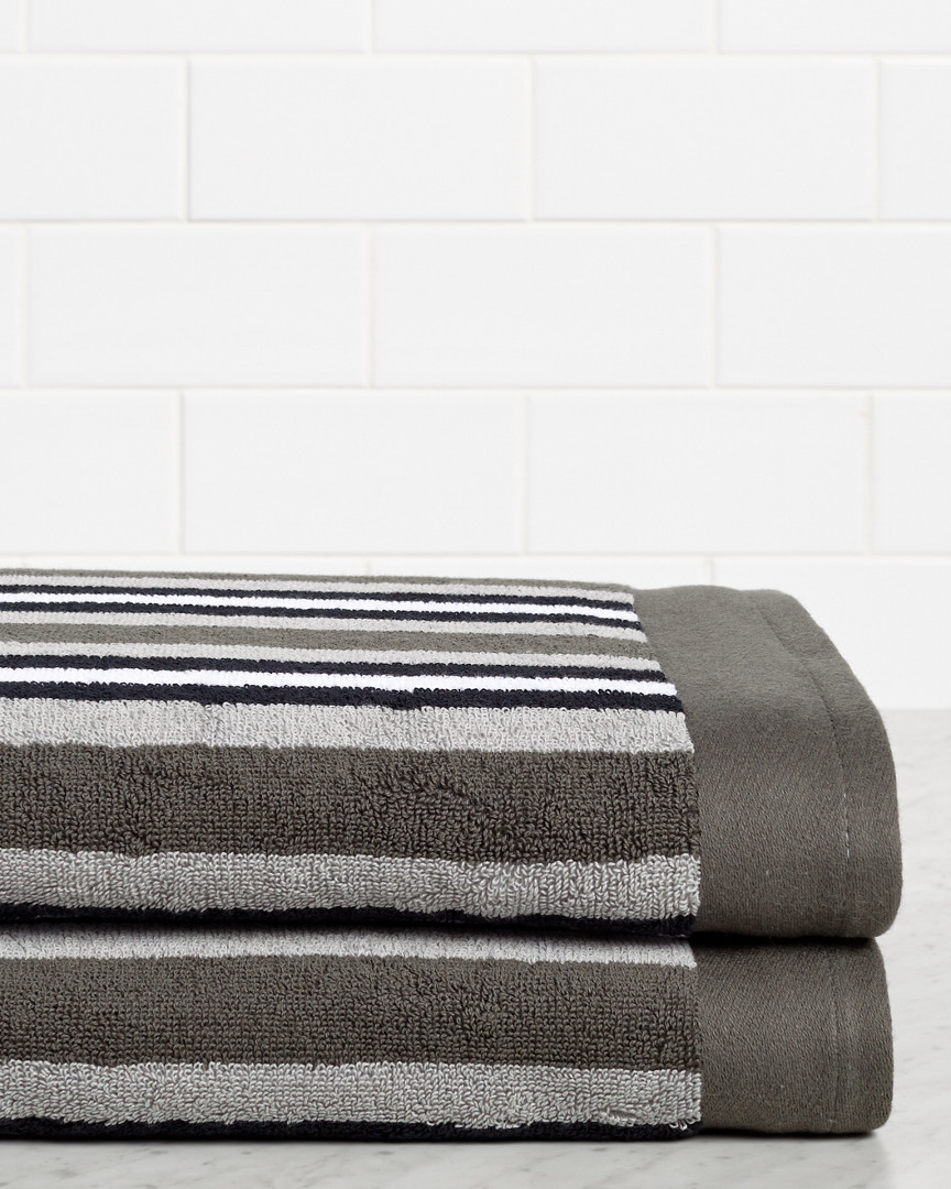 Superior Stripe 2pc Absorbent Bath Towel Set