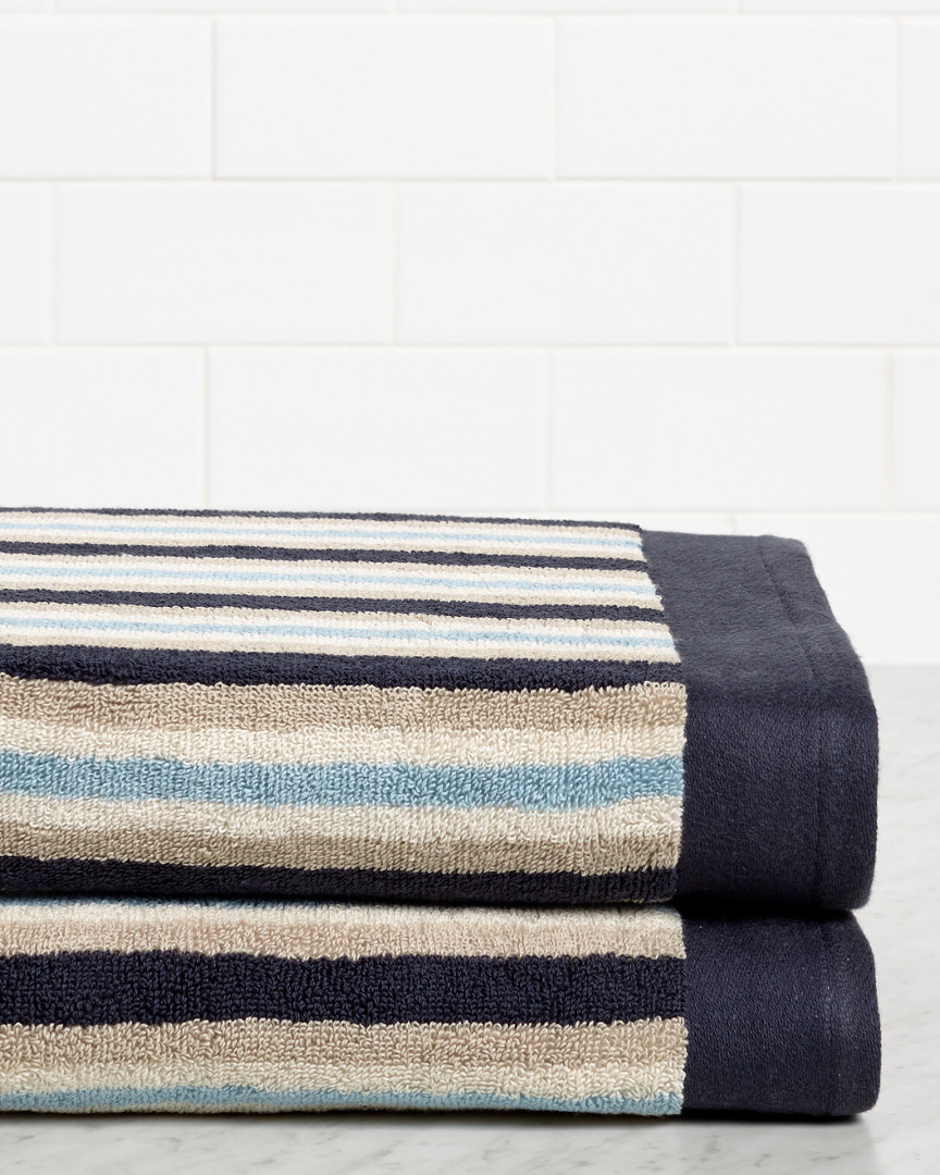 Superior Stripe 2pc Breathable Absorbent Bath Towel Set